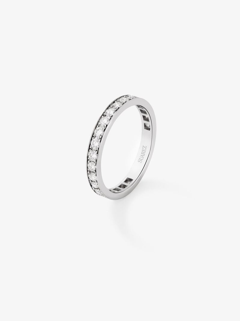 White Gold Commitment Ring with Diamond image number 0