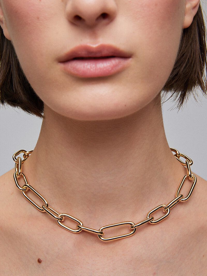 Extra Large Link Necklace in 18K Yellow Gold image number 3