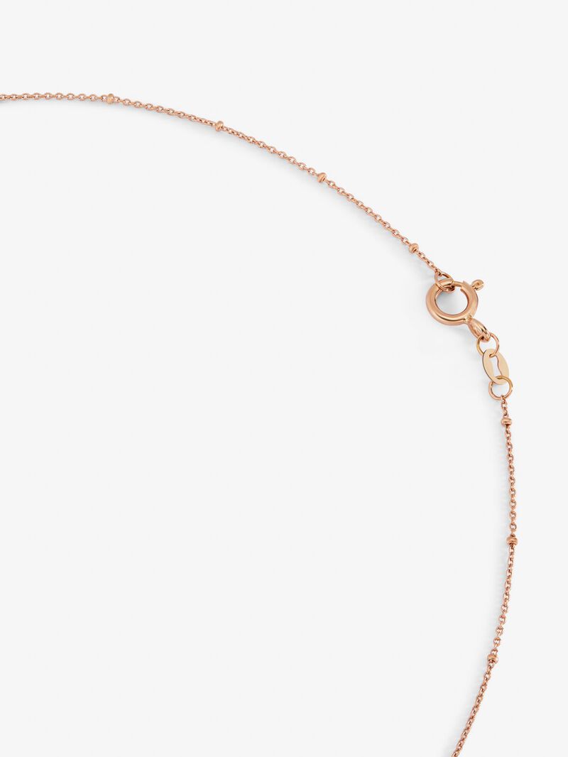 Pendant chain with 18K rose gold star with diamond. image number 4