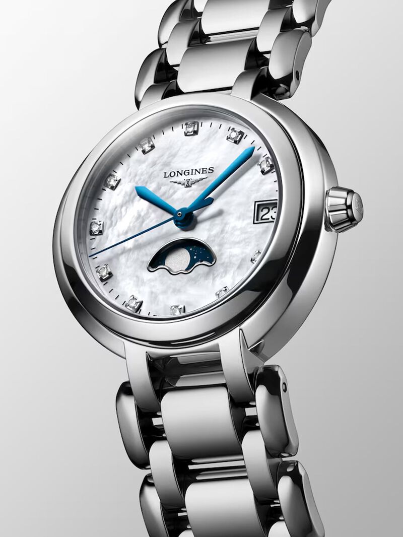 Longines Primaluna stainless steel watch with sapphire crystal, diamond indexes and automatic movement image number 5