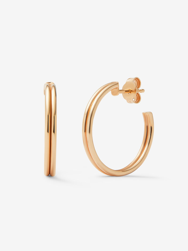 18kt Rose Gold Hoop Earrings image number 0