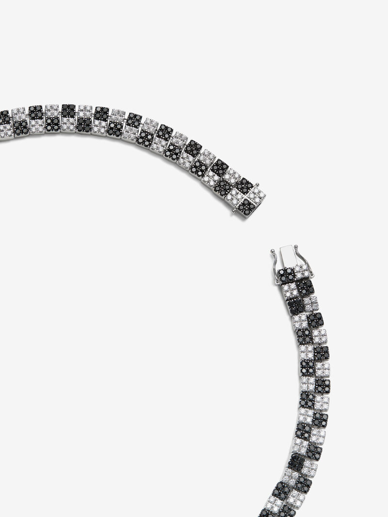 18K white gold necklace with 452 brilliant-cut white diamonds with a total of 7.8 cts and 452 black diamonds with a total of 8.52 cts image number 4