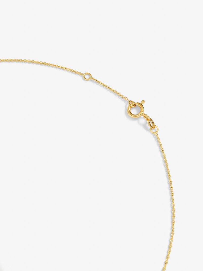 18K yellow gold pendant with 1.45 ct black onyx and 0.1 ct emerald-cut white diamond image number 4