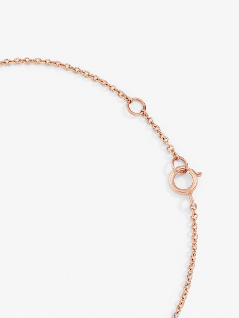 18K Rose Gold Infinity Chain Bracelet with Diamonds image number 4