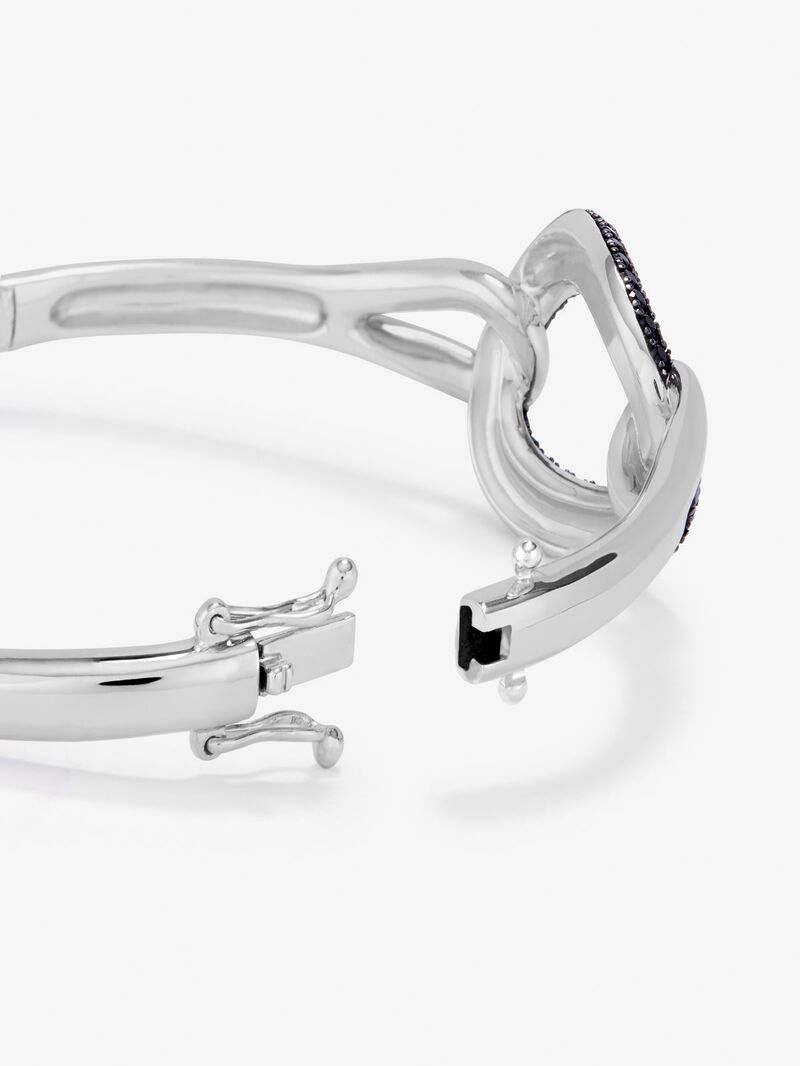 Rigid bracelet with 925 silver knot with spinels image number 4