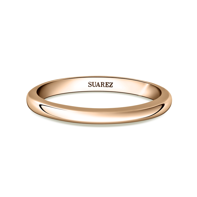 Rose gold wedding band, AL8013_OR_V