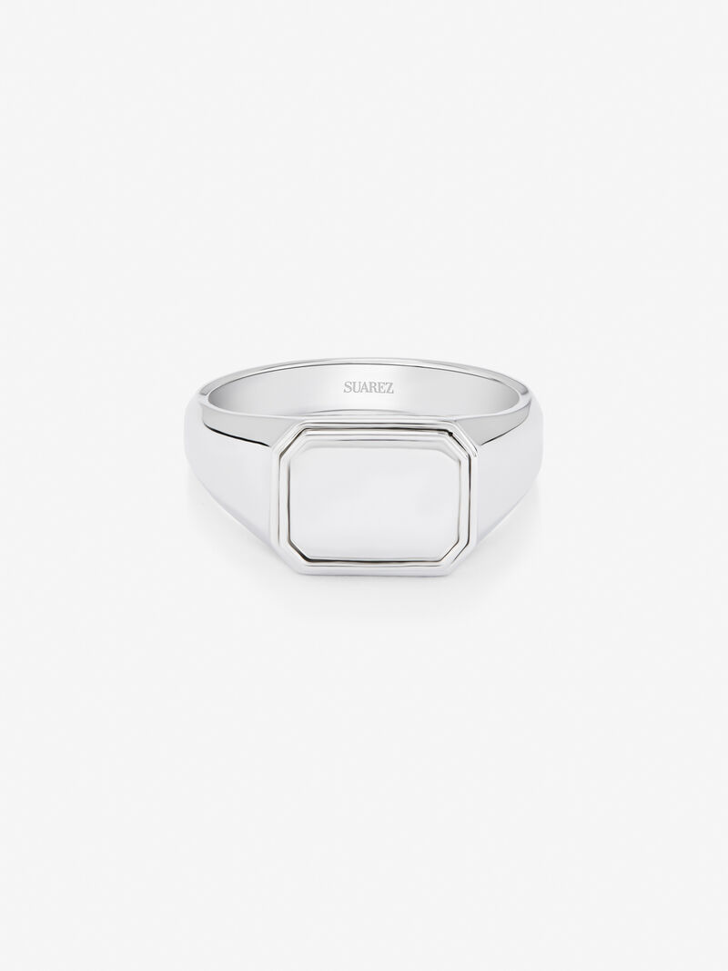 925 silver medium signet ring image number 3