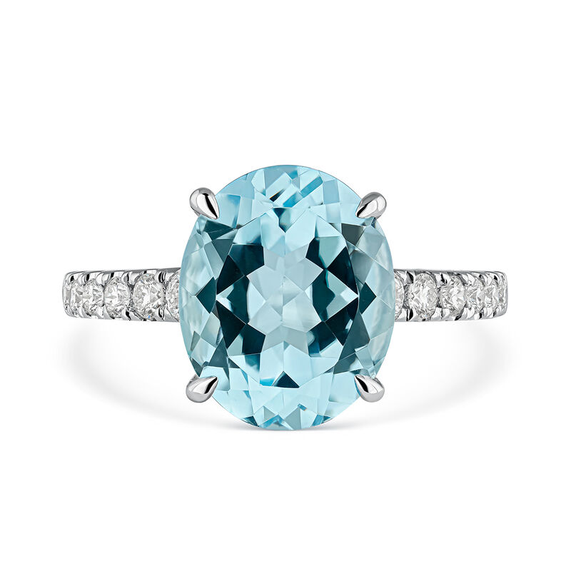 18kt white gold ring with a 3.80ct Sky blue topaz stone and diamonds band, SO22031-OBDSKY11X9_V