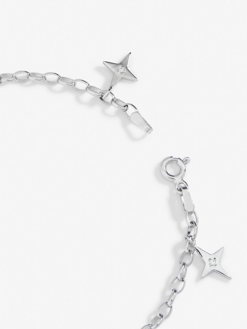 925 silver bracelet with stars and 7 brilliant-cut diamonds with a total of 0.05 cts image number 4