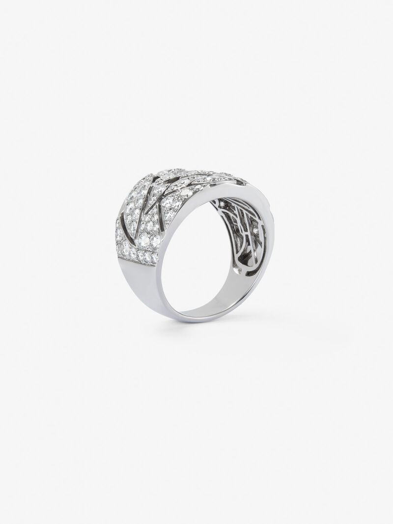 18K white gold ring with 92 brilliant-cut diamonds with a total of 3.1 cts image number 4