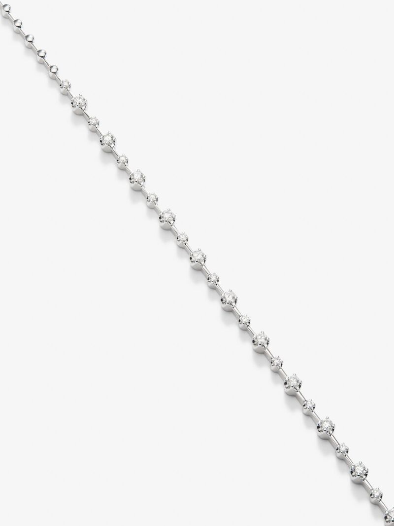 18K white gold necklace with 27 brilliant-cut diamonds with a total of 0.95 cts image number 2