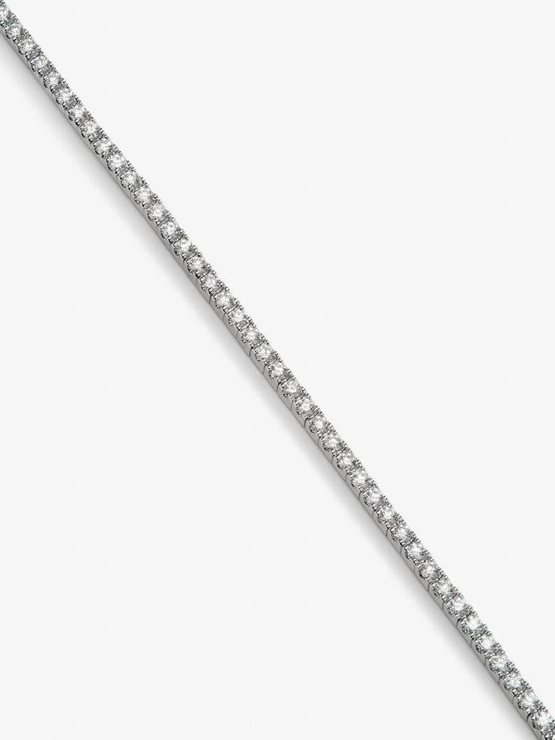 18K White Gold Diamond Chain Bracelet image number 3