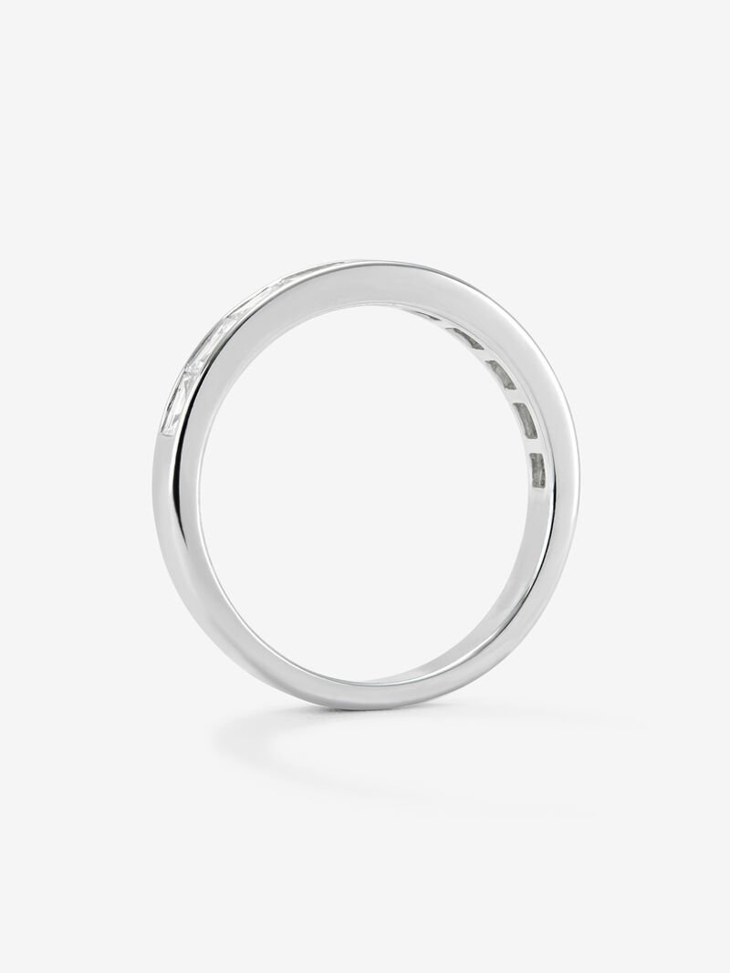 Half ring in 18K white gold with 10 baguette-cut diamonds with a total of 0.76 cts image number 4
