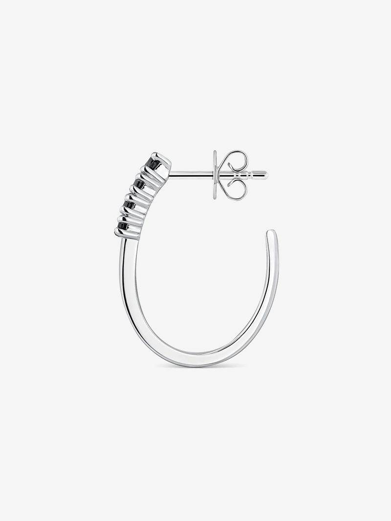 925 silver earrings with black spinels image number 4