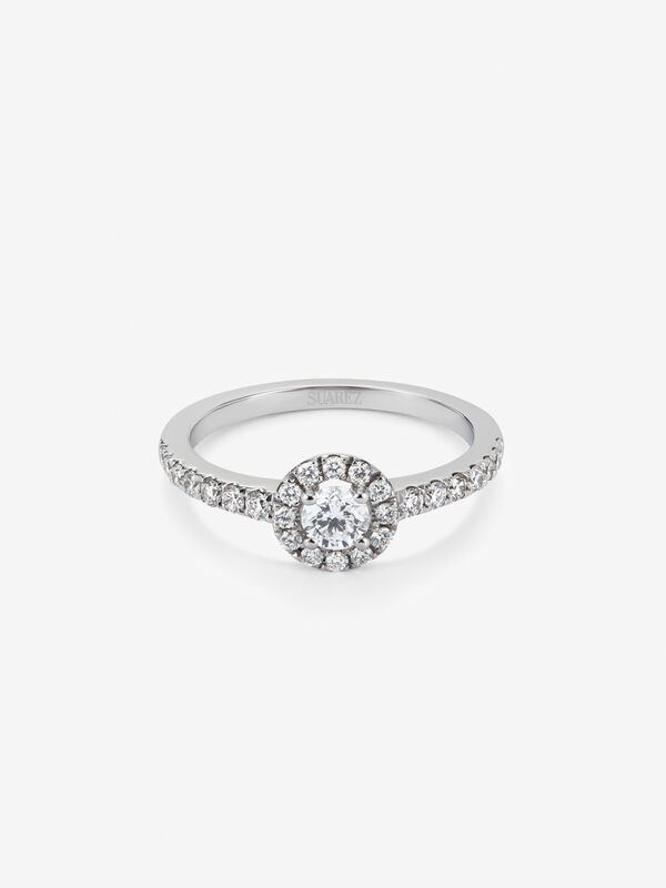 Anillo de Compromiso de Oro blanco con diamante, SL20005-IGD025/EVVS2_V