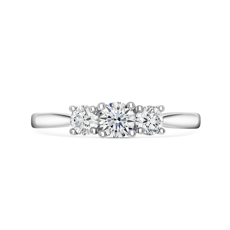 Anillo Grace tipo tresillo FVS1 0,3 quilates + 2 diamantes 0,3 quilates, SO16059-OBD3015/0064_V