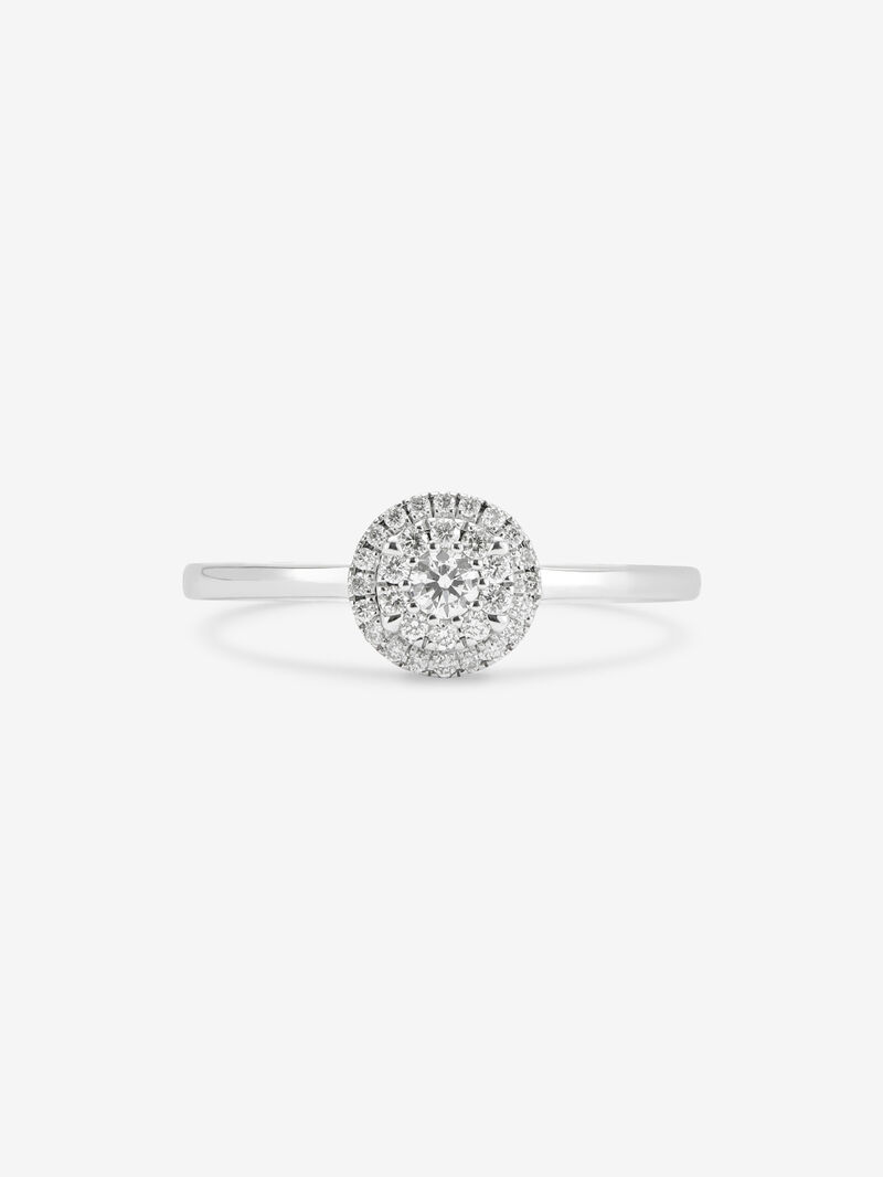 18K white gold ring with 31 brilliant-cut diamonds with a total of 0.19 cts image number 2