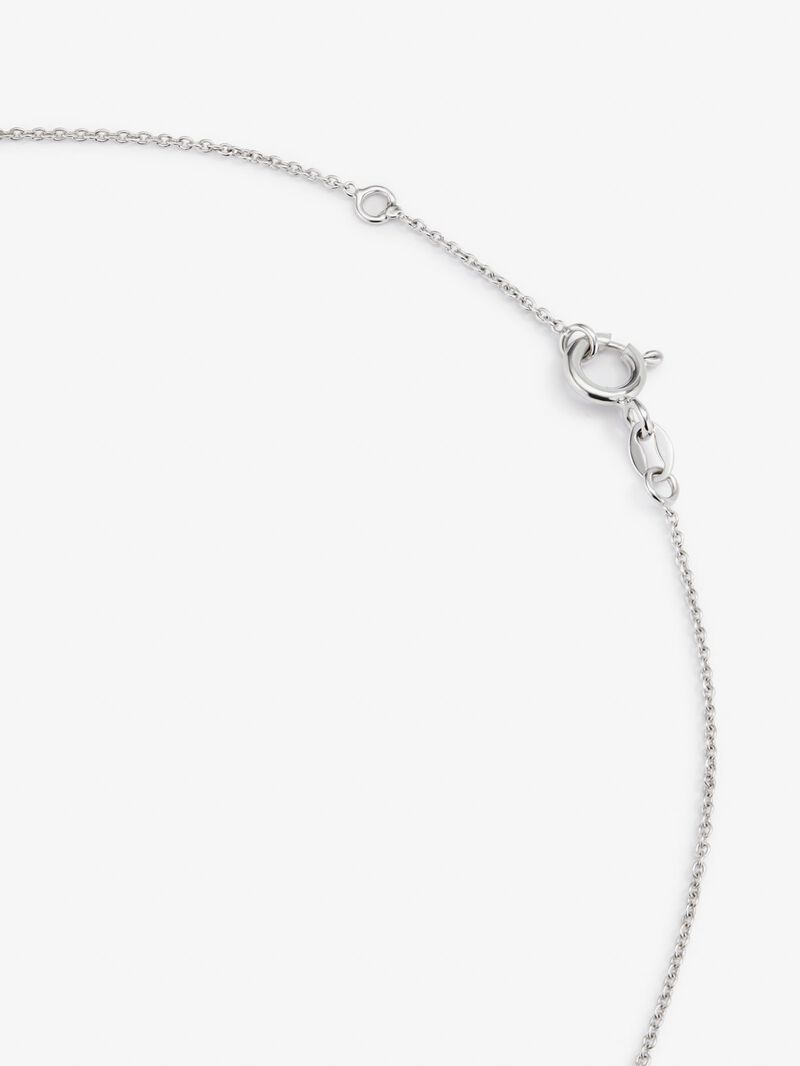 18K White Gold Orla Chain with Sapphire and Diamond image number 4