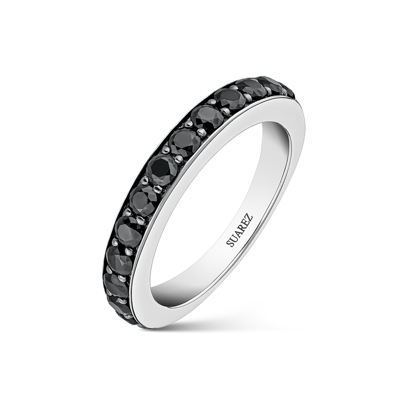Anillo de plata con piedras espinelas de 1,58 quilates, AL12005-AGESP_V