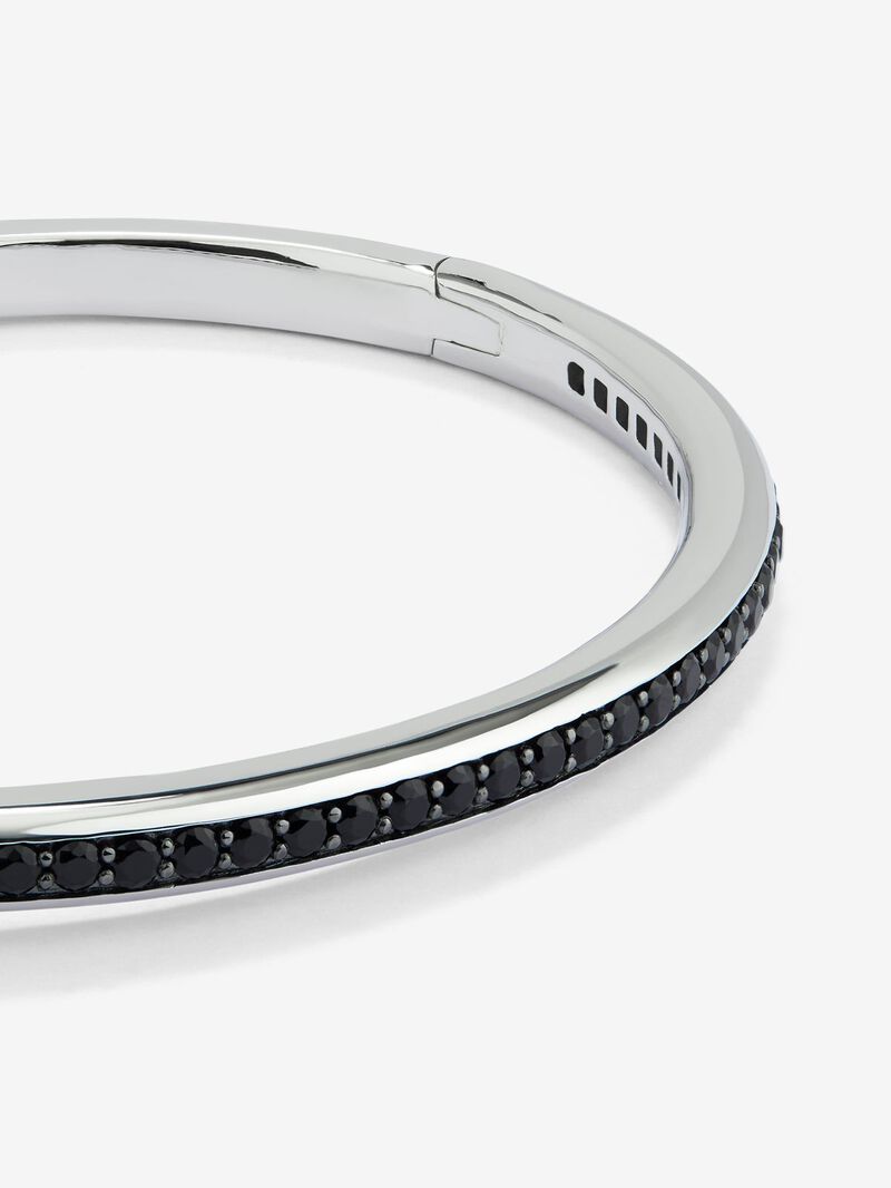 925 Silver rigid bracelet with spinels image number 2