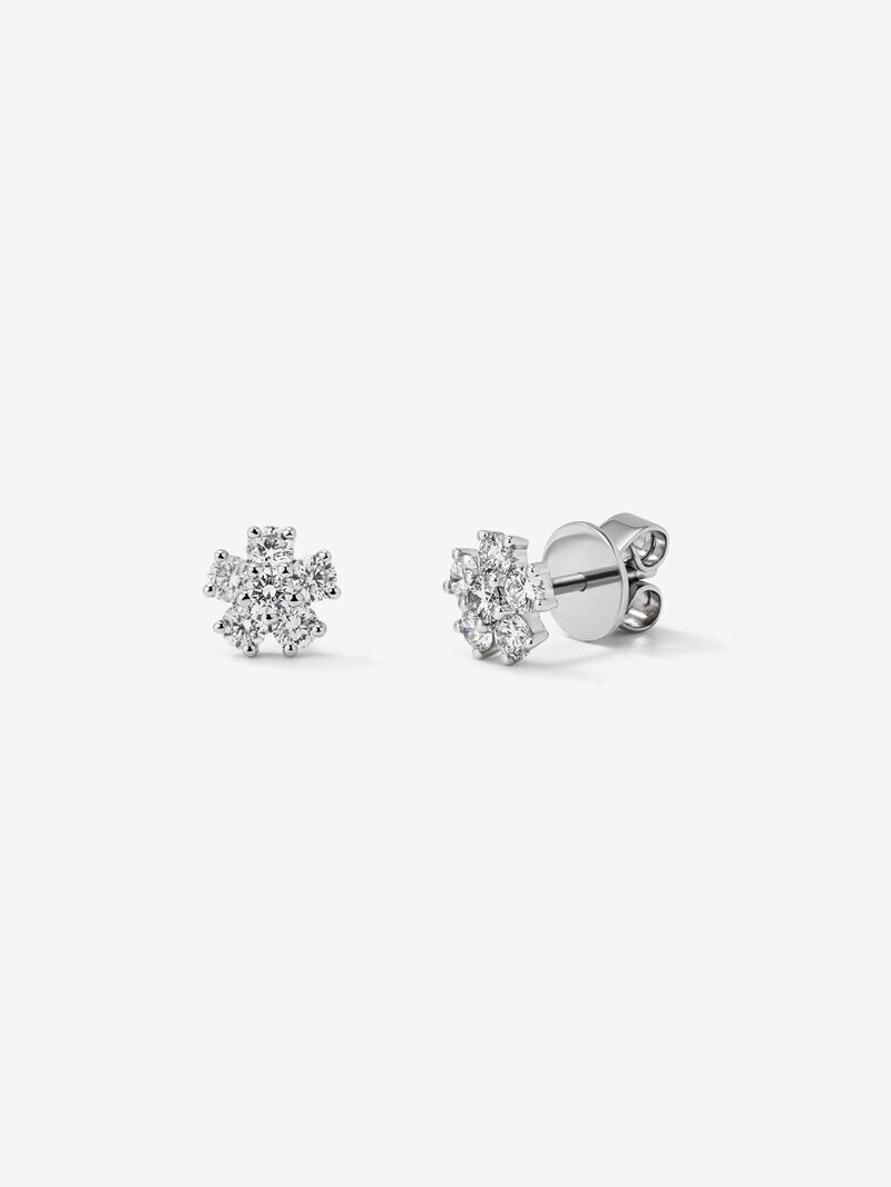 Grace white gold earrings with diamond image number 0