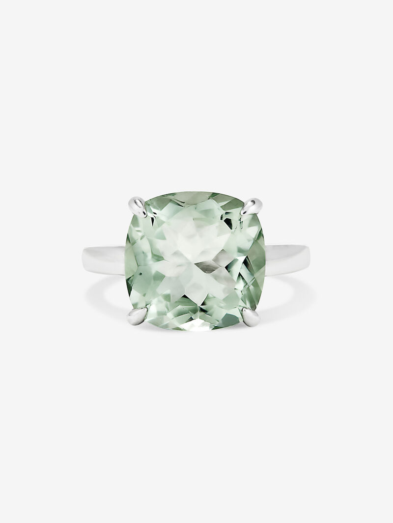 928 Silver Ring with Green Amethyst image number 2