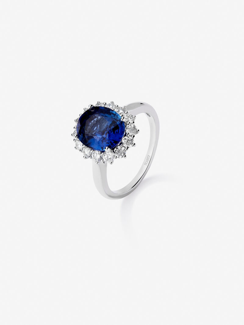 18K White Gold Ring with Azul Blue Sapping image number 0