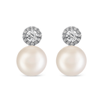 Pendientes de Perlas Australianas, oro blanco y diamantes de talla brillante, PE9002-00PD015_V