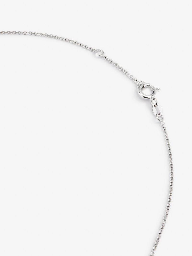 18K white gold pendant with pear-cut blue sapphire of 1.17 cts and 18 brilliant-cut diamonds with a total of 0.19 cts image number 4