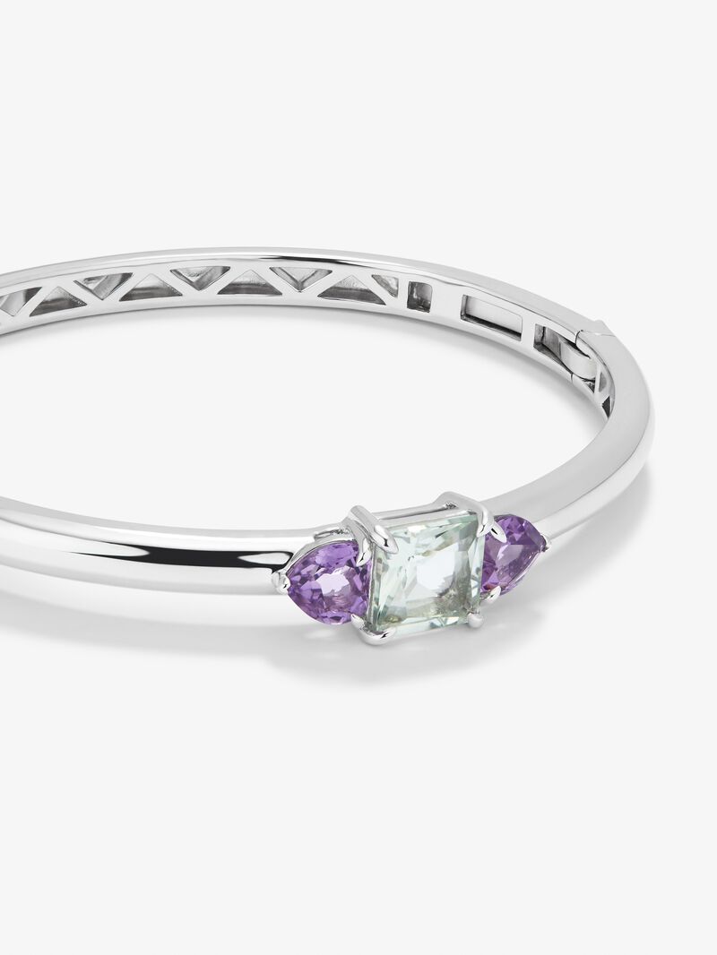 Utopian silver bracelet with amethyst. image number 2