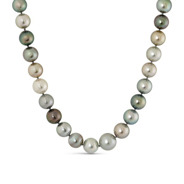 Collar de Perlas multicolor y oro blanco, MTESFC/22A010_V