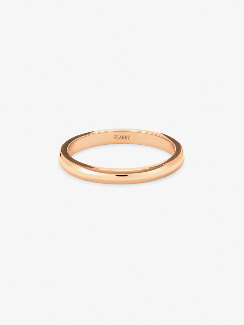 18K rose gold wedding ring image number 1