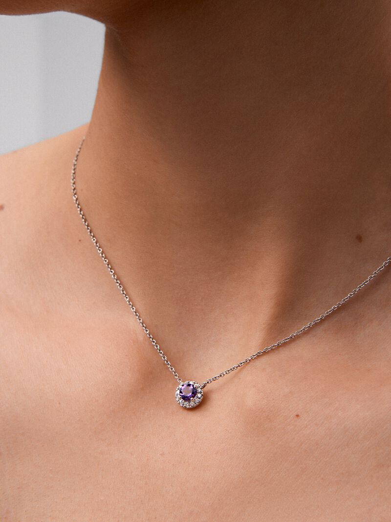 18K white gold pendant with 0.44 cts and 0.14 cts diamonds image number 3