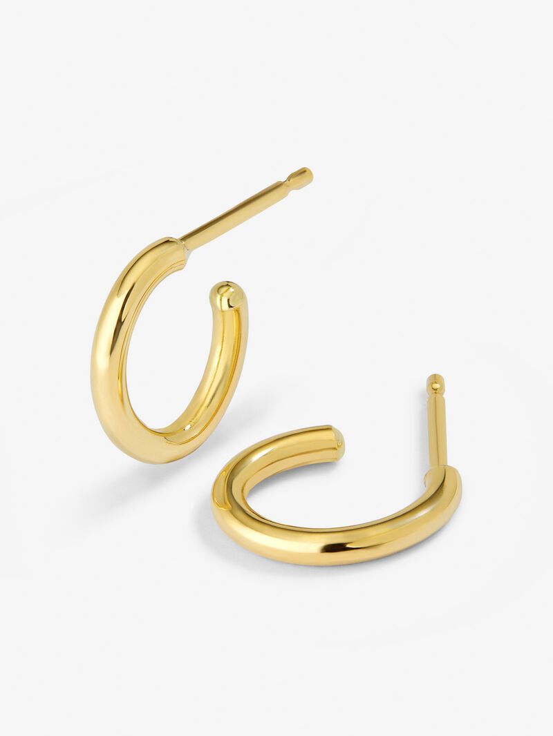 18K Yellow Gold Hoop Earrings image number 2