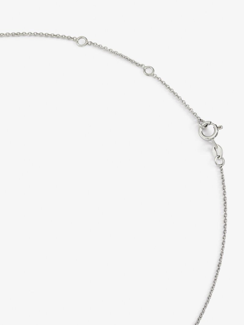 18K white gold cross pendant with 56 brilliant-cut diamonds with a total of 0.33 cts and 11 brilliant-cut blue sapphires with a total of 1.06 cts image number 4