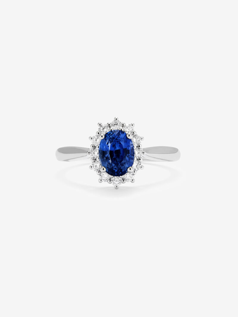 18K White Gold Ring with Azul Blue Sap image number 2