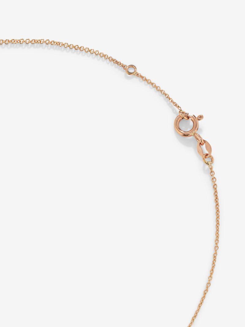 18K rose gold solitaire pendant with 0.15 ct brilliant cut diamond image number 4