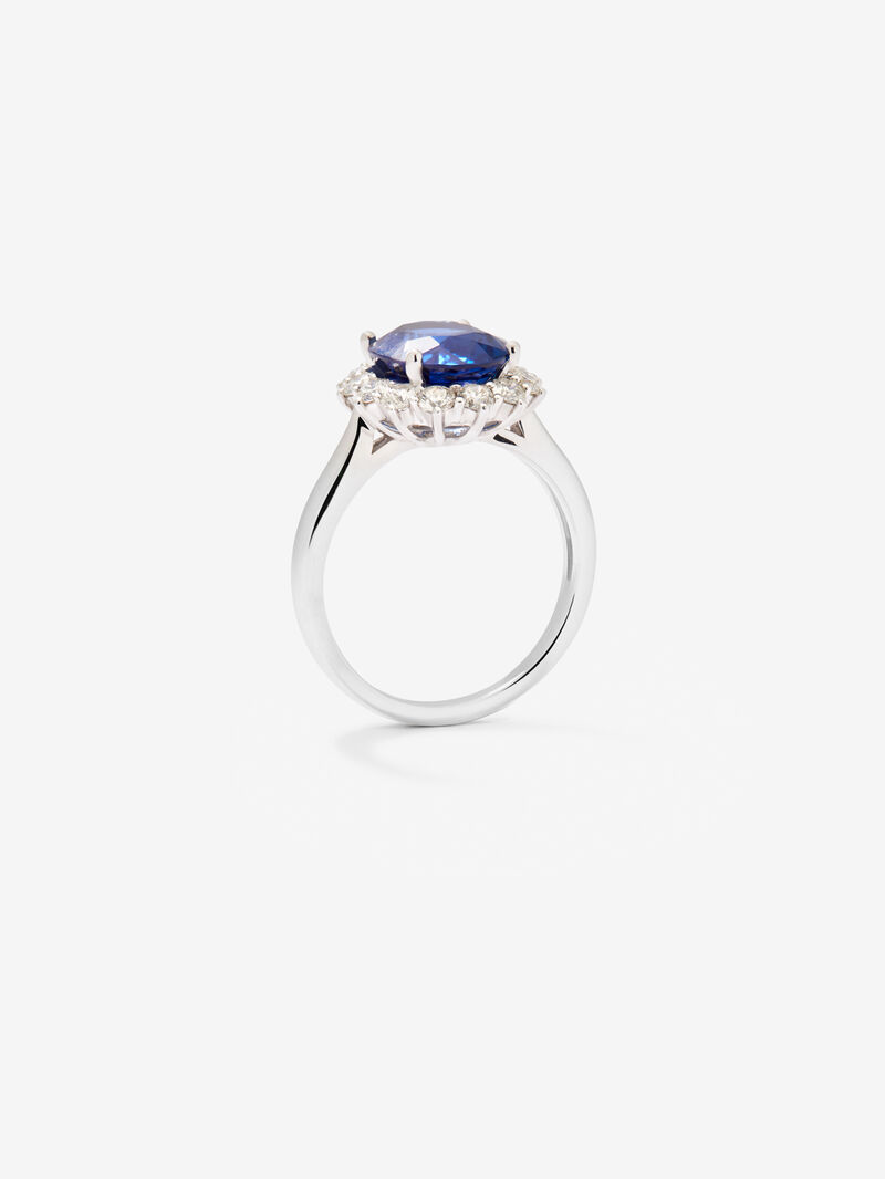 18K White Gold Ring with Azul Blue Sapping image number 4