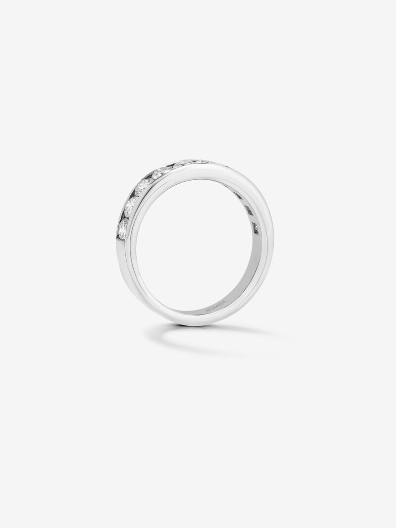 Half ring in 18K white gold with 12 brilliant-cut diamonds with a total of 0.88 cts image number 4