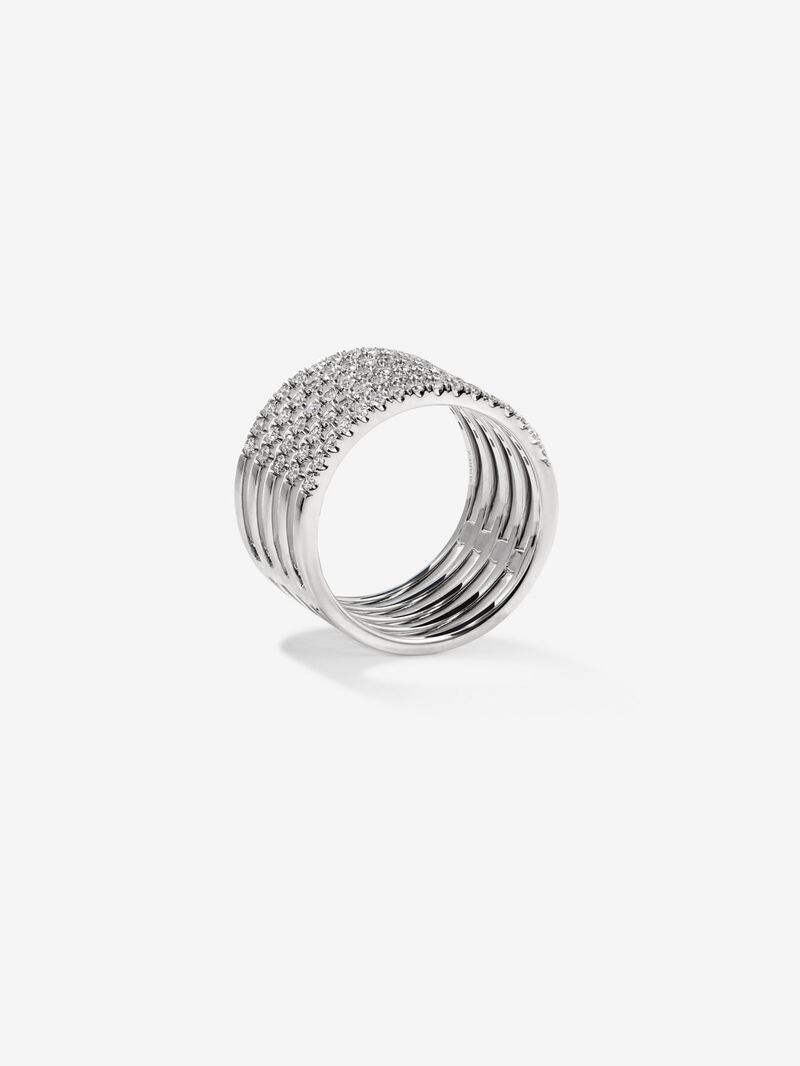 18kt White Gold Multiar Ring with Diamonds image number 4