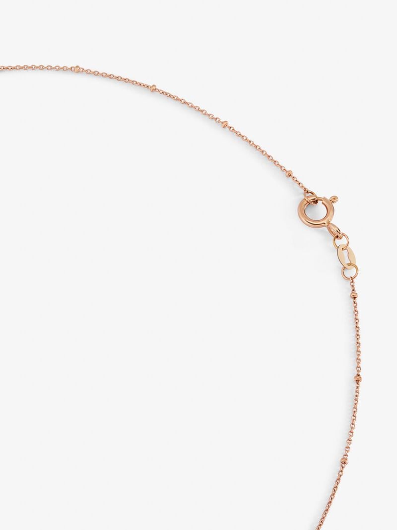 Long chain pendant with 18K rose gold star with diamonds image number 4
