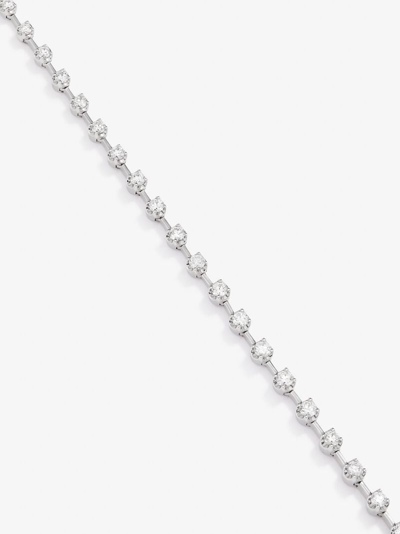 18K white gold necklace with white diamonds in 2.03 cts image number 2