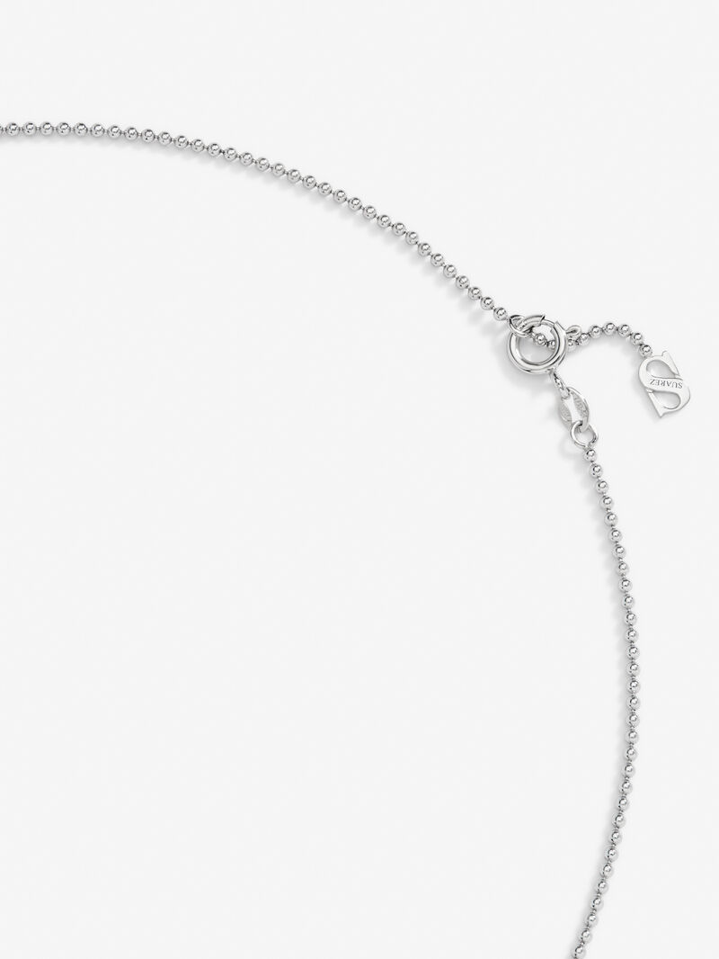 18K White Gold Rivière Necklace with white diamonds in 3.3 cts image number 5