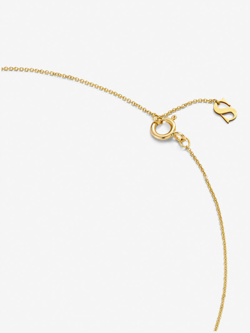 18K yellow gold solitaire pendant with 0.15 ct brilliant cut diamond image number 5