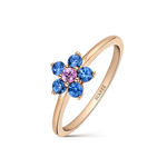 Frida ring 0,37 carats multicolor sapphires, SO21102-ORZRZ_V
