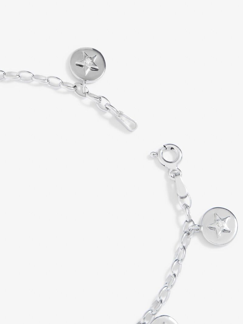 Silver bracelet with diamonds image number 4