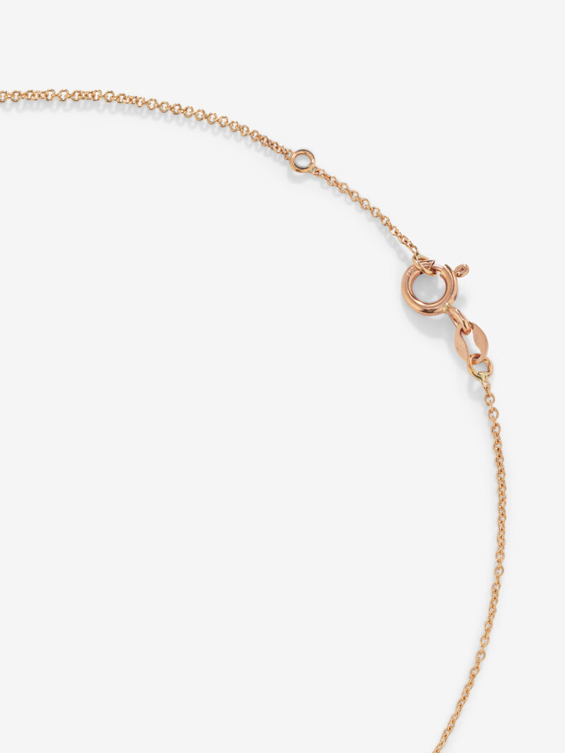 18K rose gold chain pendant with solitary diamond image number 4