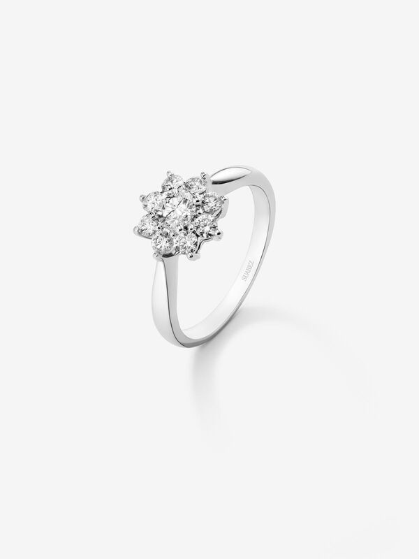 Anillo de Compromiso de Oro blanco con diamante, SL15001-IGD020/EVVS2_V