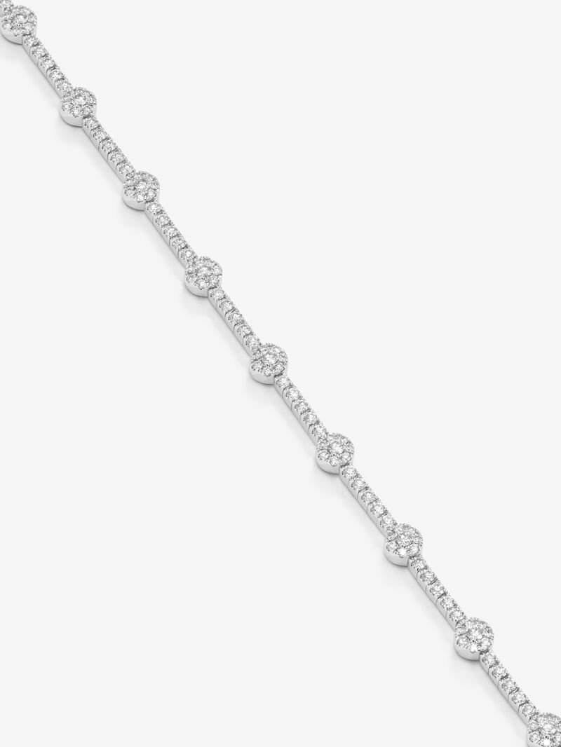 18K white gold rivière bracelet with 155 brilliant-cut diamonds with a total of 2.09 cts image number 3