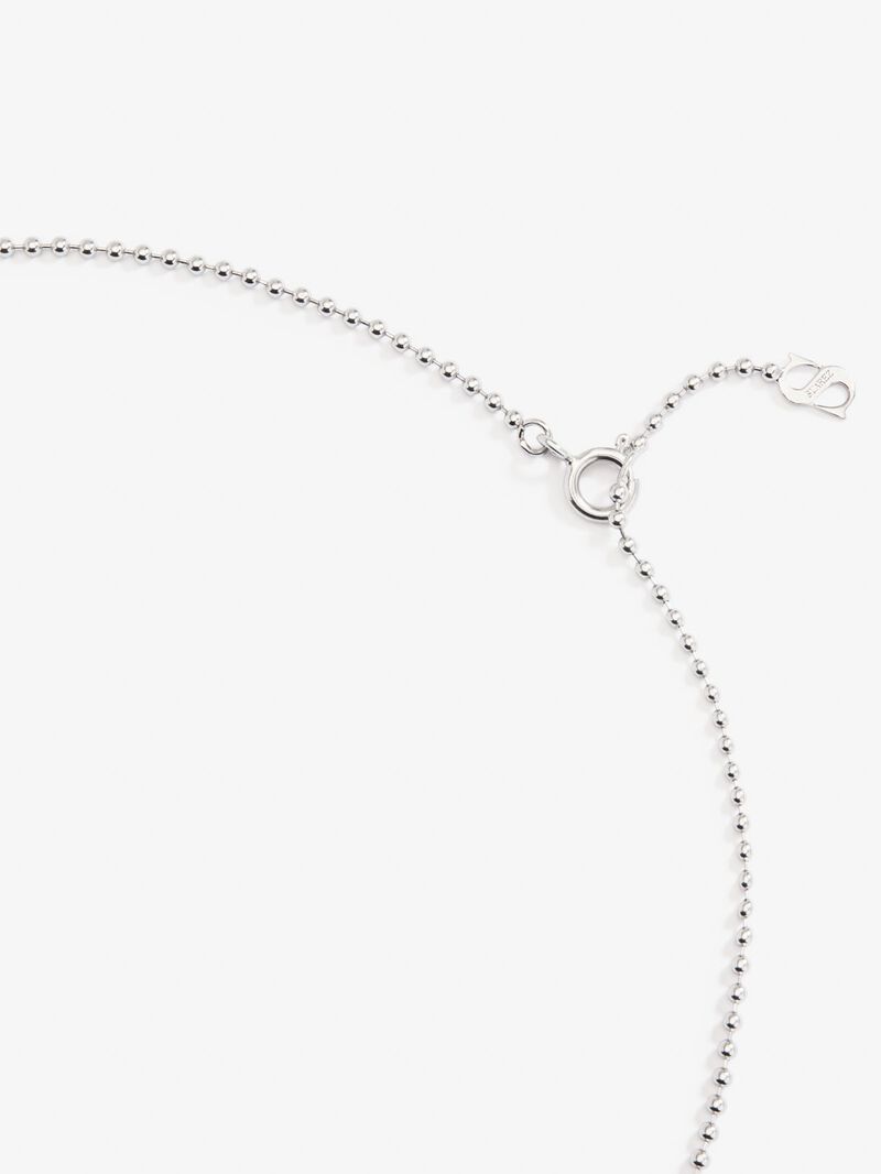 18K white gold pendant with 3 brilliant-cut diamonds with a total of 0.18 cts image number 5